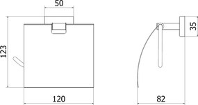 Mexen príslušenstvo, ARNO držiak na wc papier, chróm, 7020733-00
