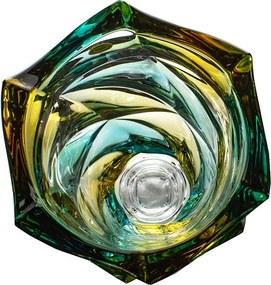 KRIŠTÁĽOVÁ VÁZA BOHEMIA FLAMENCO LEMON 380MM