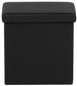 Autronic BONTEC Taburet s úložným priestorom, čierna, látka, TAB-461 BK2 Farba: Čierna