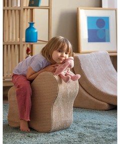 Svetlohnedý menčestrový detský puf Cloud – Wigiwama