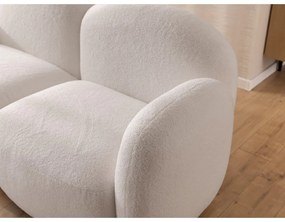 Krémová rohová pohovka z textílie buklé (ľavý roh/s leňoškou) Orbit – Ropez