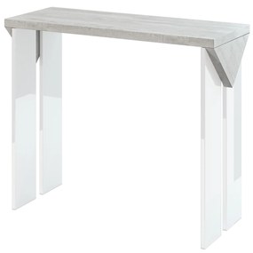 Konzolový stolík Tarni (svetlosivá + lesk biely). Vlastná spoľahlivá doprava až k Vám domov. 1055248