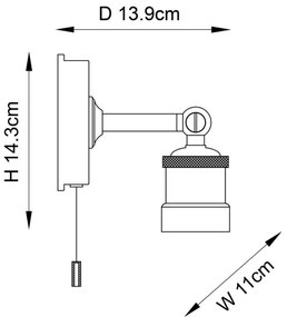 Endon 95505 -Kúpeľňové nástenné svietidlo MILLER 1xE27/6W/230V IP44 lesklý chróm