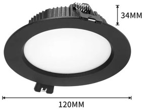 Immax NEO 07296L - stmievateľné LED zapustené podhľadové svietidlo DOWN LED/12W/230V Wi-Fi pr. 12 cm čierne
