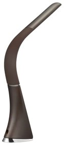 Brilagi - LED Stmievateľná stolná lampa s displejom PELLE LED/7W/230V hnedá