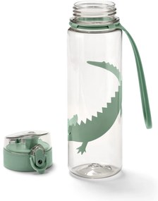 Fľaša na pitie, béžová s krokodíľou potlačou