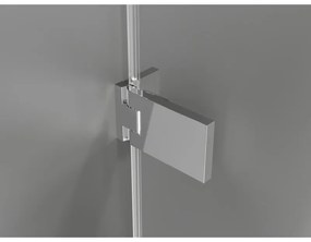 Mexen Lunar-F, skladací sprchový kút pravý 100 x 80 cm, 8mm číre sklo, chrómový profil, 836-100-080-01-00-P