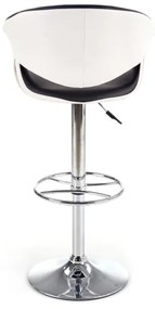 Barová stolička 115x60 cm biela/čierna/chróm