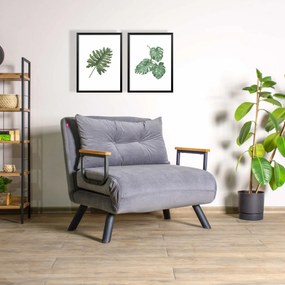 Rozkladacie kreslo Sando 60 cm šedé