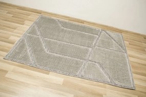 Koberec Shaggy Lula Soft IM89A geometrický / trojuholníky, sivý