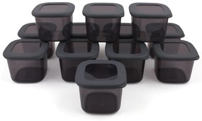 Súprava 12 ks kuchynských boxov BONNIE antracitová