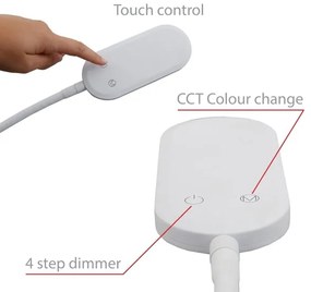 Briloner 1297-016 - LED Stmievateľná stojacia lampa LED/8W/230V