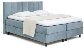 Modrá boxspring posteľ s úložným priestorom 160x200 cm Elva Bold Line – Bonami Selection