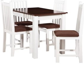 Jedálenská zostava Izydor 1+4 orech /biely