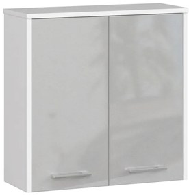 Kúpeľňová skrinka W 60 cm FIN 2D biela / metalická, lesk