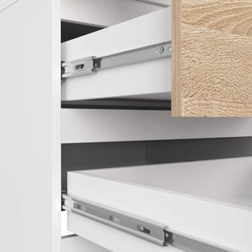 Šatníková skriňa s nástavcom STAR 60 cm biela/dub sonoma