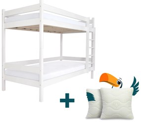 Wilsondo Poschodová posteľ s roštom Paulína 90x200 - biela
