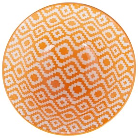 ORNAMENTS Miska 240 ml - modrá/oranžová