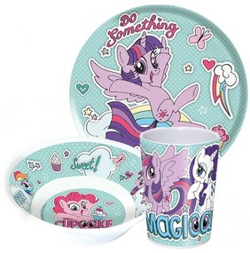 Javoli Detská jedálenská súprava Disney My Little Pony 3-dielna, melanín, STF00009