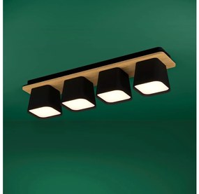 Eglo 390008 - Stropné svietidlo RUSCIO 4xE27/40W/230V čierna/hnedá