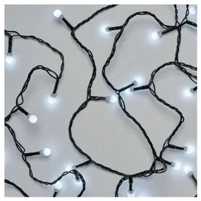 LED vianočná cherry reťaz – guličky, 20 m, vonkajšia aj vnútorná, studená biela, časovač