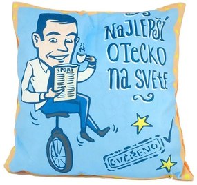 GiftyCity Obliečka na vankúš 40 x 40 cm, mikroplyš, najlepší otecko