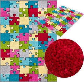 Koberec Agnella Funky Top Super Puzzle žltý