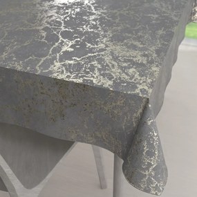 Biante Zamatový obdĺžnikový obrus Isabela IBL-015 Zlatý mramor na svetlo sivom 60x100 cm