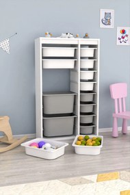 Organizér na hračky Dremonka 6 (biela + sivá). Akcia -22%. Vlastná spoľahlivá doprava až k Vám domov. 1124283