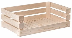 Čisté dřevo Drevená debnička, otvorená, debna, stohovateľná, 60x40x20 cm