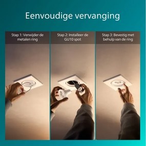 Philips - SADA 3x Zapustené stropné svietidlo PERIDOT 1xGU10/7W/230V biela