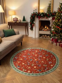 Koberec Villeroy & Boch Toy's Delight Nostalgic Noel červený / zelený kruh