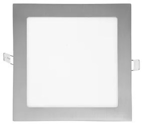 ECOLITE Podhľadové LED svietidlo RAFA, 17,5 cm, IP44, 12W, 4100K, 960lm, brúsený hliník