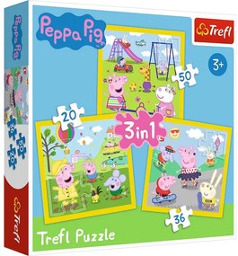 34849 Detské puzzle - Peppa Pig - 3v1
