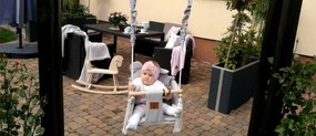 Detská hojdačka VELVET - CAPPUCCINO HNEDÁ