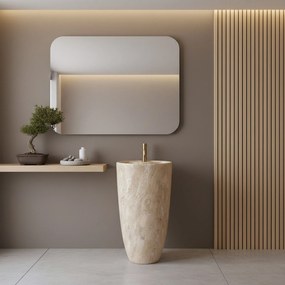 Rea Anya Savana Matt, voľne stojace umývadlo 840x450x450 mm, imitácia kameňa, REA-U3614