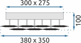 Toolight Toolight, LED stropné svietidlo 38x35cm, 40W, 4000K, 3600lm, MS015-C, chrómová, OSW-09627