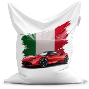 Sablio Sedací vak Ferrari Talianska vlajka - 150x100 cm