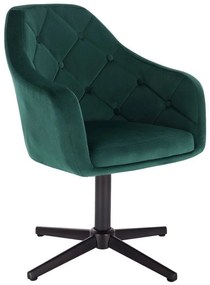 LuxuryForm DESIGN Kreslo ANDORA VELUR na čiernom kríži - zelené