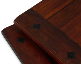 furniture-nabytek.cz - Masívny pripínací tanier Catana z borovice, lakovaný, hnedý – sada 2 ks