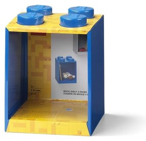 Detská modrá nástenná polica LEGO® Brick 4