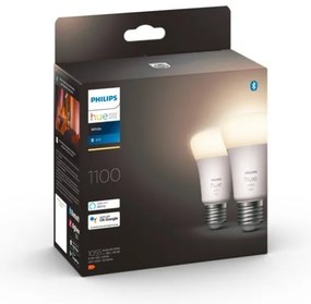 SADA 2x LED Stmievateľná žiarovka Philips Hue WHITE E27/9,5W/230V 2700K