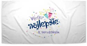 Sablio Uterák Všetko najlepšie k sviatku - 50x100 cm