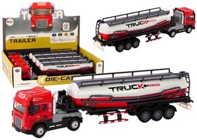 LEAN TOYS Nákladné auto s prívesom TIR Tanker 1:24 – červená