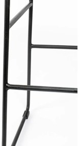 Čierna barová stolička z teakového dreva (výška sedadla 76 cm) Tangle – White Label