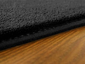 TZ Čierny jednofarebný obdĺžnikový koberec Polar Rozmer: 200x300 cm