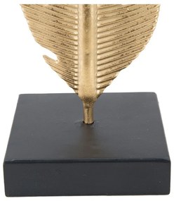 Dekoratívny svietnik v zlatej farbe Mauro Ferretti Feather, výška 34 cm