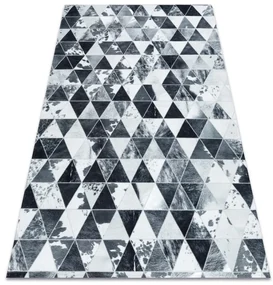 Koberec PATCHWORK 21722 sivý - imitácia kože krava, trojuholníky