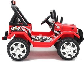 LEAN CARS Elektrické autíčko Jeep S618 EVA, červené