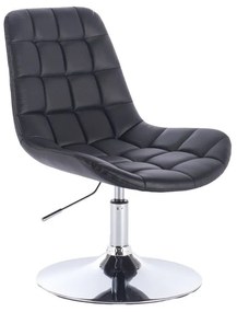 LuxuryForm DESIGN Stolička PARIS na striebornom tanieri - čierna